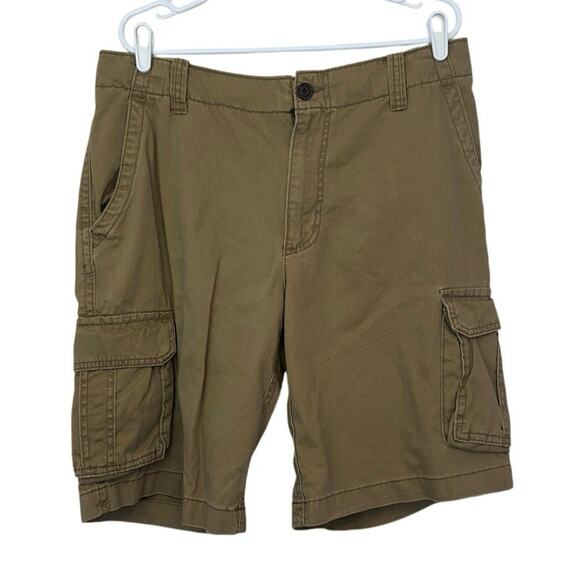 Aeropostale Mens Tan Cargo Shorts Size 36 Pockets Drawstring Utility Casual - Picture 1 of 12